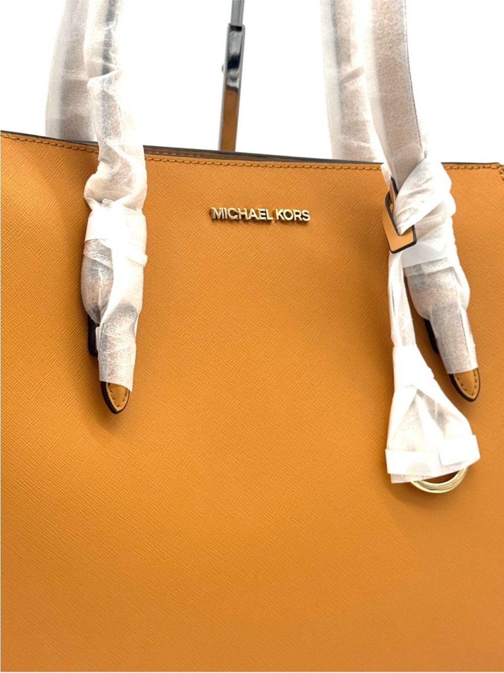 Michael Kors Charlotte LG Tote Bag 3 IN 1 Leather Shoulder Bag Cider - Picture 2 of 10